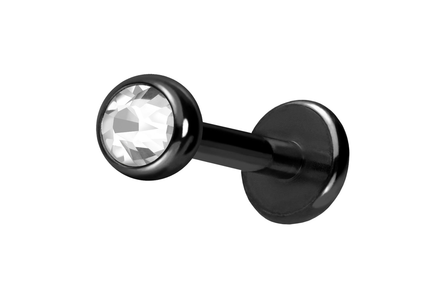 Chirurgenstahl Labret Piercing KRISTALL